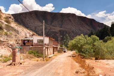 Kutsal Vadi 'nin resmi, Cusco. Peru 'daki en önemli vadilerden biri. Peru And Dağlarındaki Yüksek Dağ Vadisi.