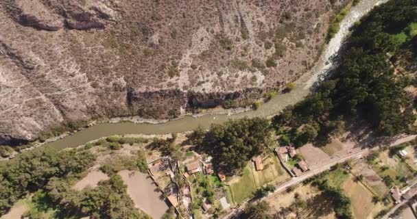 聖なる谷のビデオ クスコ ペルーで最も重要な谷の一つ ペルーのアンデスの高い山の谷 アンデスのシーンの空中ビデオ — ストック動画