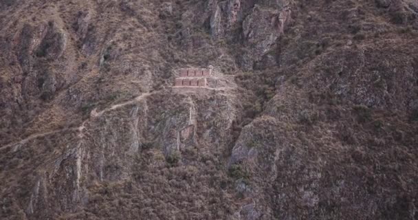 Vidéo Aérienne Vieilles Ruines Urubamba Cusco Ruines Inca Milieu Des — Video