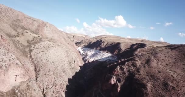 Wideo Kopalni Soli Salineras Maras Maras Cusco Peru Naturalna Sól — Wideo stockowe