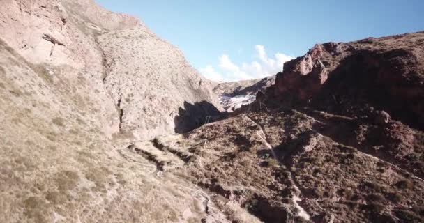 Video Salineras Maras Una Mina Sal Maras Cusco Perú Sal — Vídeos de Stock