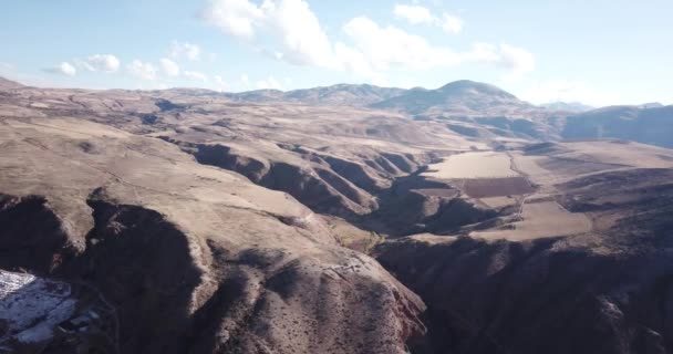 Video Salineras Maras Saltgruva Maras Cusco Peru Naturligt Salt Mitt — Stockvideo