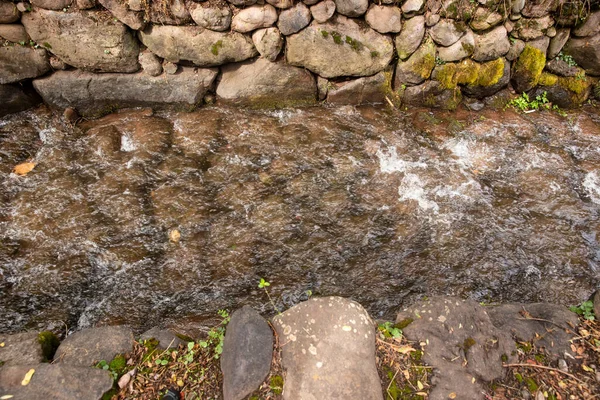 Imagen Del Canal Agua Yucay Perú Construcción Antigua Del Período — Foto de Stock