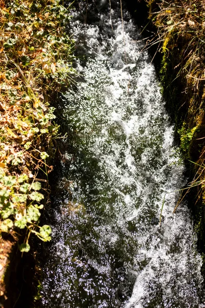 Imagem Canal Água Cusco Peru Infra Estruturas Água Para Agricultura — Fotografia de Stock