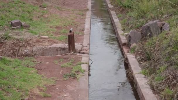 Video Vattenkanalen Cusco Peru Vatteninfrastruktur För Jordbruk — Stockvideo