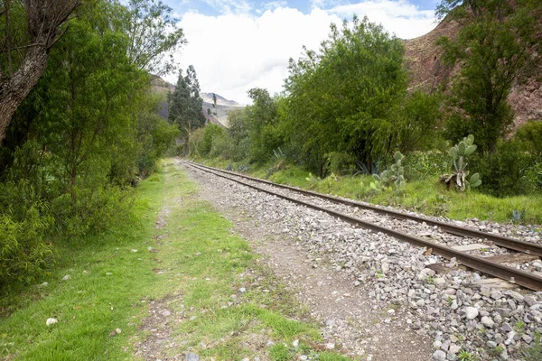 안데스의 지역의 철로입니다 의신성 계곡의 — 스톡 사진