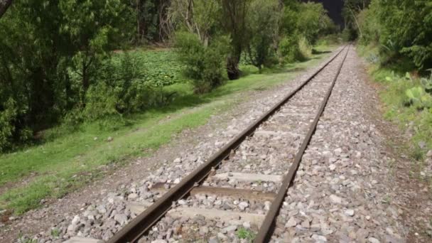 Percorsi Ferroviari Nella Campagna Rurale Delle Ande Peruviane Scena Rurale — Video Stock