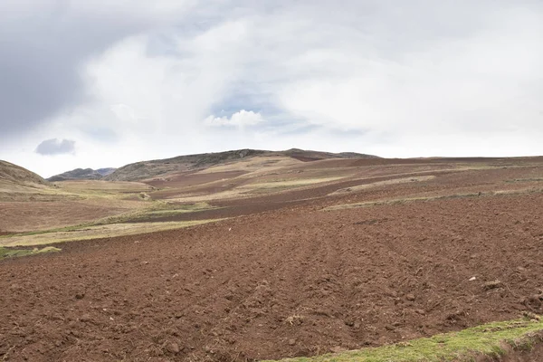 Campo Nos Andes Peruanos Campo Aberto Para Agricultura — Fotografia de Stock