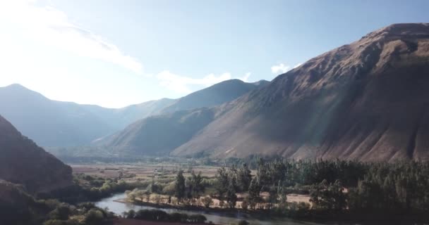 Valle Sagrado Los Andes Peruanos Paisaje Rural Los Andes Cusco — Vídeos de Stock