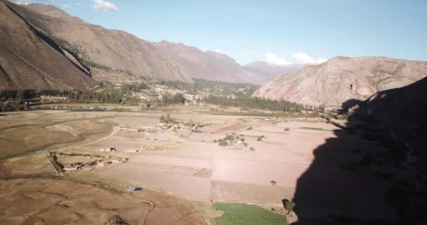 Valle Sacra Nelle Ande Peruviane Veduta Rurale Delle Ande Cusco — Video Stock