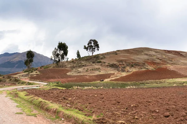 Сельская Тропа Сельской Местности Перу Андах Андская Сельская Местность Куско — стоковое фото