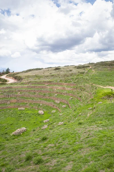 Sítio Arqueológico Moray Cusco Peru Laboratório Agrícola Feito Pelos Incas — Fotografia de Stock