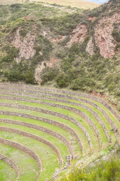 Stanowisko Archeologiczne Moray Peru Laboratorium Rolnicze Inków — Zdjęcie stockowe