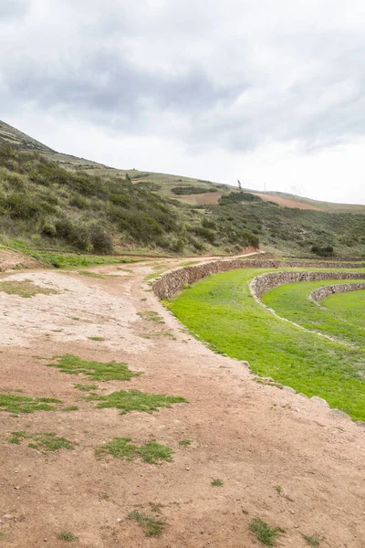 Sítio Arqueológico Moray Cusco Peru Laboratório Agrícola Feito Pelos Incas — Fotografia de Stock