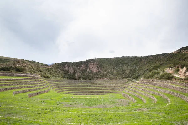 Arkeologiska Fyndplatsen Moray Cusco Peru Jordbrukslabb Från Inkas — Stockfoto