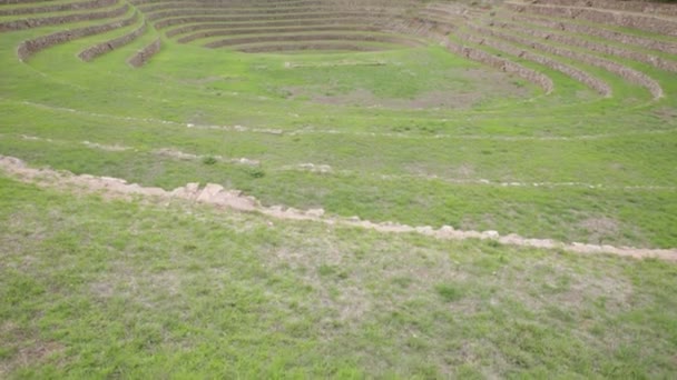 Sitio Arqueológico Moray Cusco Perú Laboratorio Agricultura Hecho Por Los — Vídeos de Stock