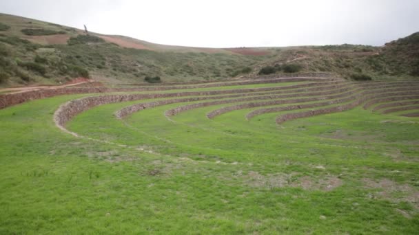 Situs Arkeologi Moray Cusco Peru Lab Pertanian Yang Dibuat Oleh — Stok Video