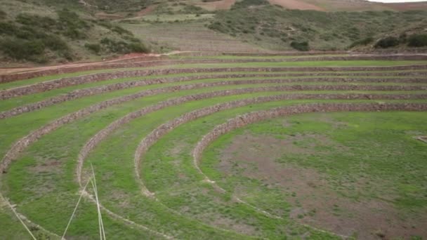 Archäologische Stätte Moray Cusco Peru Landwirtschaftliches Labor Der Inkas — Stockvideo