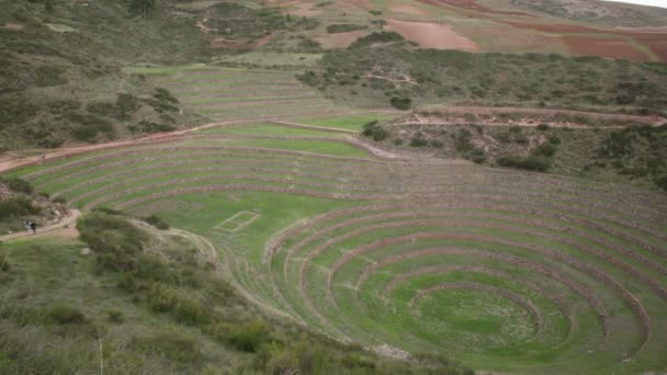 ペルーの考古学遺跡モレイ インカ人による農業研究所 — ストック動画