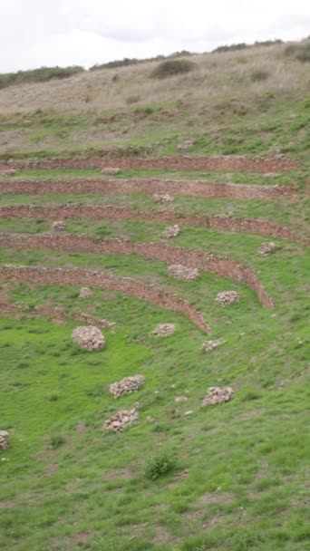 Sitio Arqueológico Moray Cusco Perú Laboratorio Agricultura Hecho Por Los — Vídeo de stock