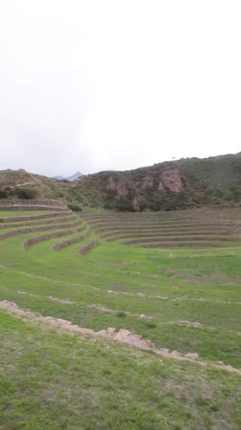 Sitio Arqueológico Moray Cusco Perú Laboratorio Agricultura Hecho Por Los — Vídeos de Stock