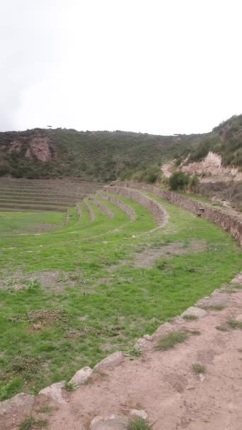ペルーの考古学遺跡モレイ インカ人による農業研究所 — ストック動画