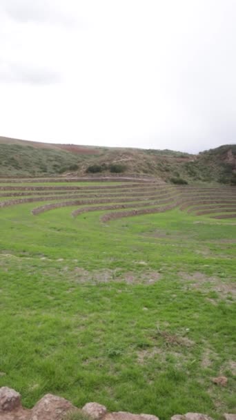 Sitio Arqueológico Moray Cusco Perú Laboratorio Agricultura Hecho Por Los — Vídeos de Stock