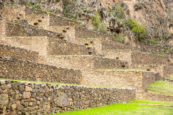Ollantaytambo Inkák Erődje Városa Cusco Peruban Ősi Épület Szent Völgyben — Stock Fotó