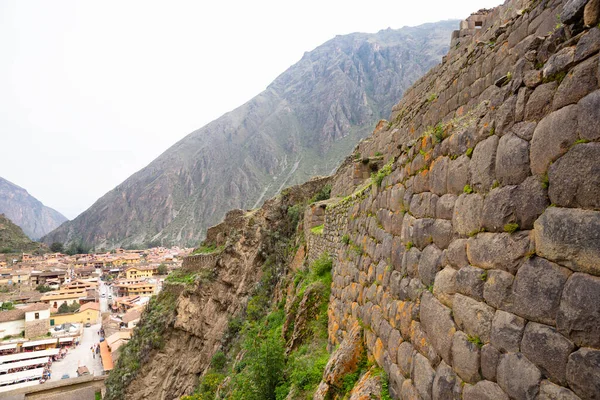 Ollantaytambo Fortress City Incas Cusco Peru Ancient Building Sacred Valley — Foto Stock