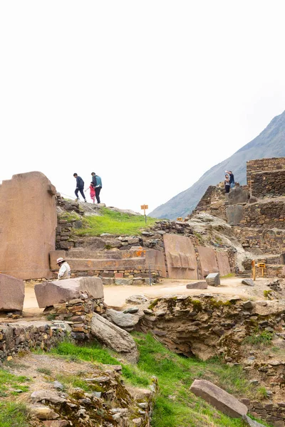 Ollantaytambo Een Fort Stad Van Incas Cusco Peru Oud Gebouw — Stockfoto