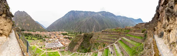 Ollantaytambo Fortress City Incas Cusco Peru Ancient Building Sacred Valley — стоковое фото
