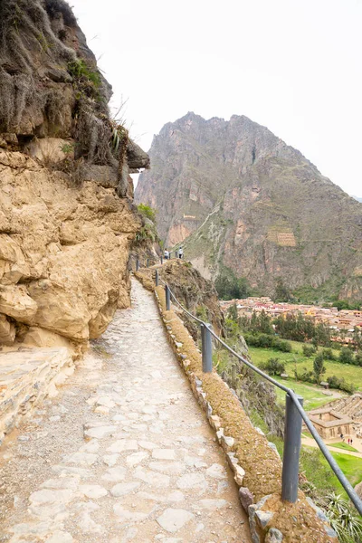 Ollantaytambo Inkák Erődje Városa Cusco Peruban Ősi Épület Szent Völgyben — Stock Fotó