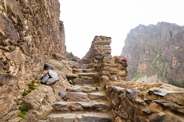 Ollantaytambo Fästning Och Stad Inkas Cusco Peru Forntida Byggnad Heliga — Stockfoto