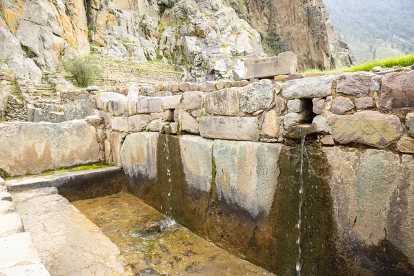 Ollantaytambo Fästning Och Stad Inkas Cusco Peru Forntida Byggnad Heliga — Stockfoto