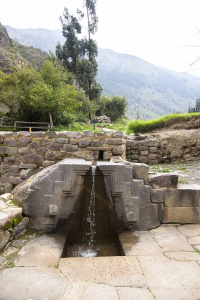 Ollantaytambo Fortress City Incas Cusco Peru Ancient Building Sacred Valley — Foto Stock