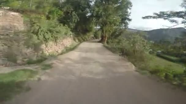 Punto Vista Video Pista Ciclismo Valle Sagrado Escena Andes Peruanos — Vídeo de stock