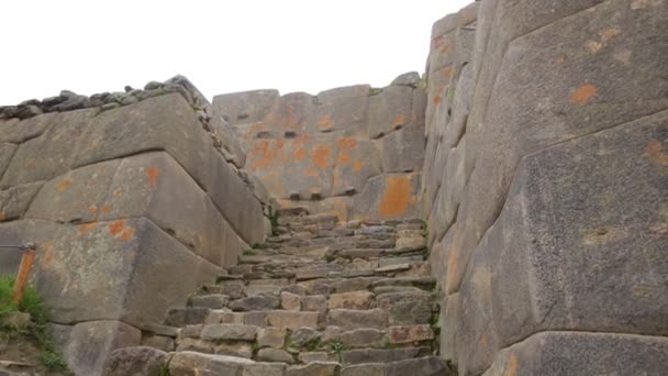 Ollantaytambo Inkák Erődje Városa Cusco Peruban Ősi Épület Szent Völgyben — Stock videók