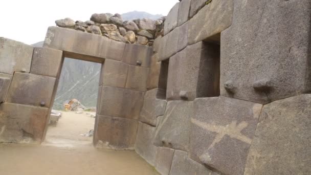 Ollantaytambo Ένα Φρούριο Και Την Πόλη Της Ίνκας Στο Κούσκο — Αρχείο Βίντεο