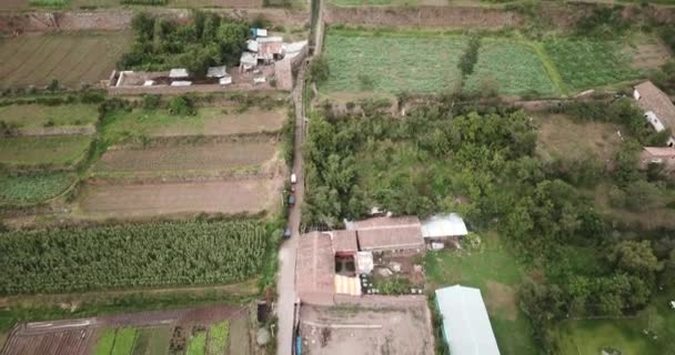 View Agriculture Structure Made Inca Culture Yucay Town Sacred Valley — Stock Video