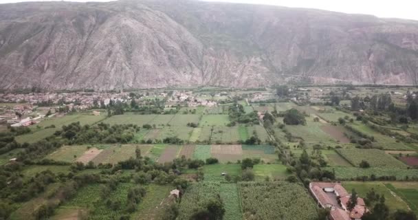 View Agriculture Structure Made Inca Culture Yucay Town Sacred Valley — Stockvideo