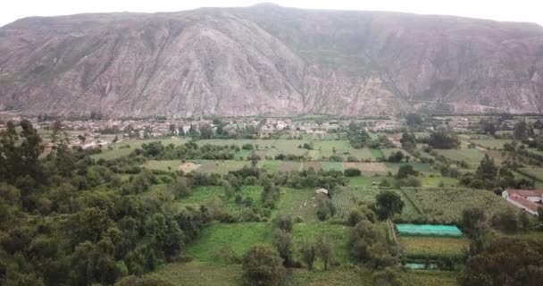 View Agriculture Structure Made Inca Culture Yucay Town Sacred Valley — 图库视频影像