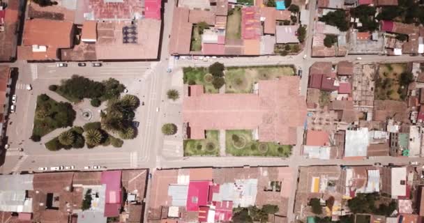 Cusco Peru Daki Urubamba Şehri Manzarası Urumbaba Nın Şehir Merkezindeki — Stok video