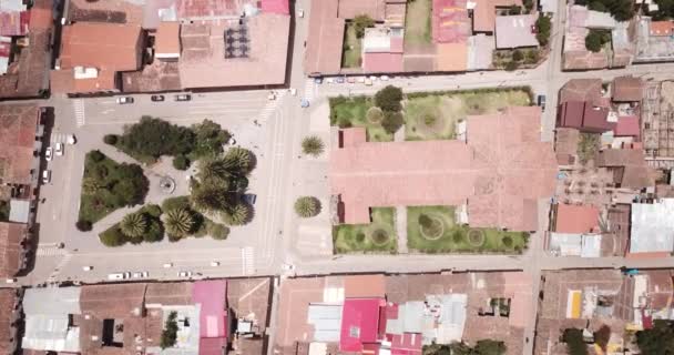 Cusco Peru Daki Urubamba Şehri Manzarası Urumbaba Nın Şehir Merkezindeki — Stok video