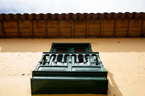 Balcón Madera Calle Tradicional Cusco Perú Arquitectura Estilo Colonial Los — Foto de Stock