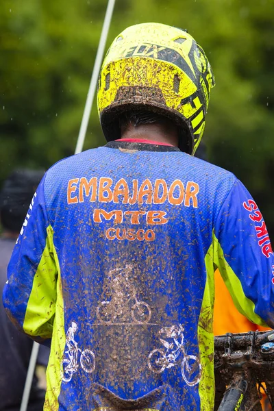 Pichingoto Urubamba Peru Janeiro 2022 Competição Mountain Bike Pichingoto Cusco — Fotografia de Stock