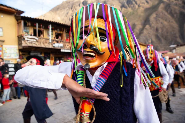 Ollantaytambo Urubamba Peru Junho 2022 Membros Dança Chamada Chileans Durante — Fotografia de Stock