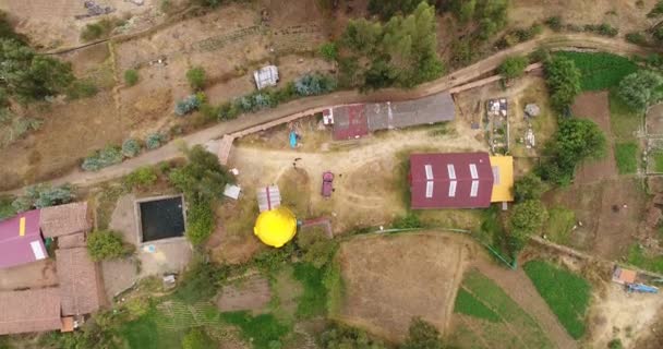 Luchtfoto Van Calca Stad Heilige Vallei Cusco Peru Peruaanse Hoge — Stockvideo