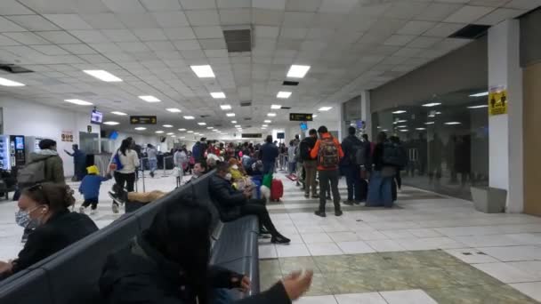 Lima Lima Peru Eylül 2022 Havaalanı Gibi Kamusal Alanlarda Covid19 — Stok video