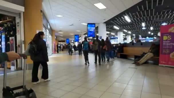 Lima Lima Peru Eylül 2022 Havaalanı Gibi Kamusal Alanlarda Covid19 — Stok video