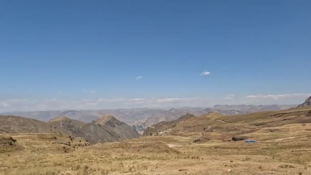 Výlet Peruánských Vysoká Nadmořská Výška Hory Výlet Autem Přes Andské — Stock video